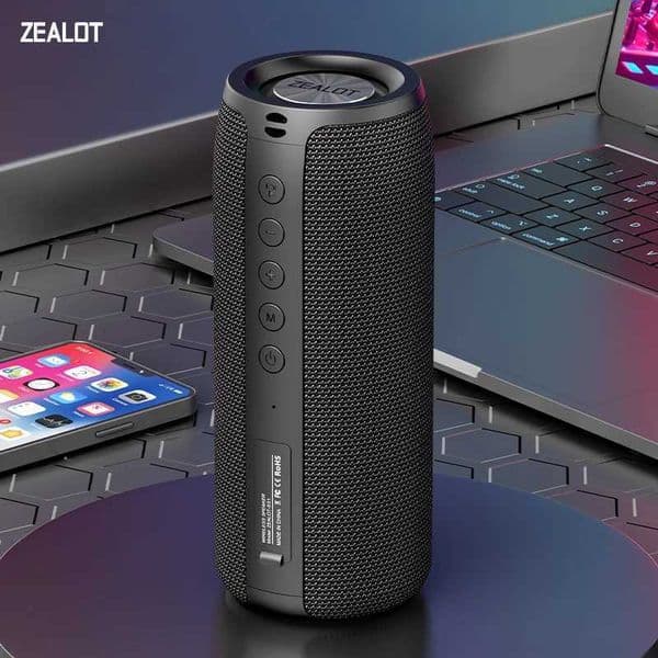 ZEALOT-S51 TWS Portable Bluetooth Speaker Wireless Bass Subwoofer Waterproof Outdoor Speakers Subwoof Loudspeaker Box Support TF T260424