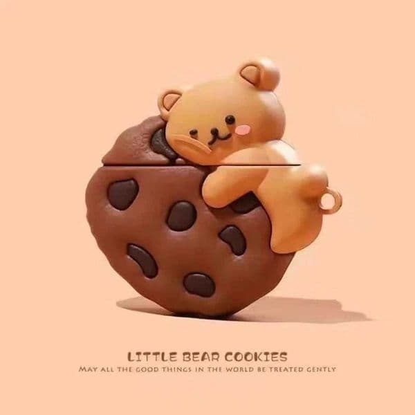 Little Bear Cookies Cartoon for Airpods Pro 2 3 4 1 Pro 3 2025 Headphone with Charm Headset Cases Airpod Pro3 With Hook LL260428