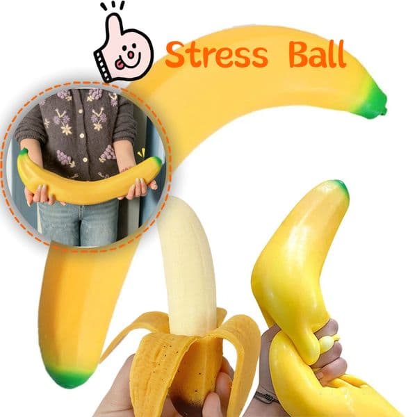 Jumbo Squishy Bannana Simulation Giant Squeezing Stress Ball Slow Rebound Toy Adult Children's Stress Relieving Gifts Home Decor BY SEA