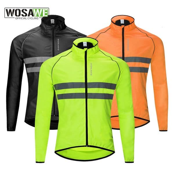 WOSAWE Wind Jacket Lightweight Cycling Windbreaker Windproof Bike Water Resistant Long Sleeve Jersey Coat Vest 260427