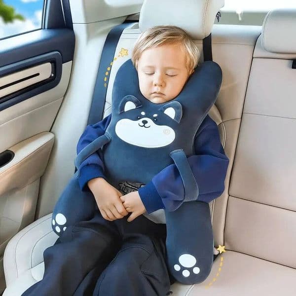 Cute Cartoon Mounted Child Sleeping Pillow Car Removable Comfortable Breathable Headrest Lumbar Support