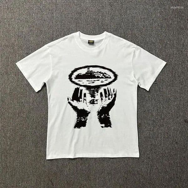 Men's T Shirts Cotton Printed T-shirt Street Fashion Clothing Avant-garde Style Retro Oversized Design.Suitable For Both Men And Women