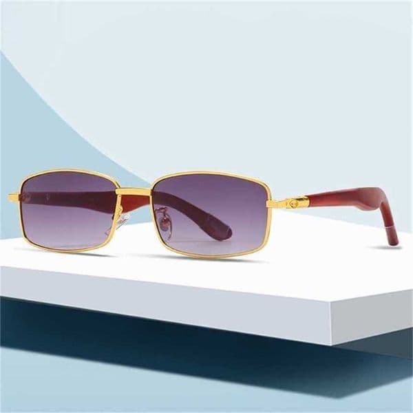 Sunglasses Luxury Designer Sunglasses men's wooden leg catapult Women's small square optical myopia glasses{category}