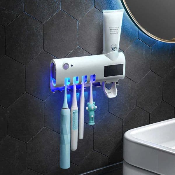 Designer Solar Energy UV Toothbrush Holder Wall Sterilizer USB Charge Automatic h Toothpaste Dispenser Squeezers Bathroom Access 210709 4 004 004 66