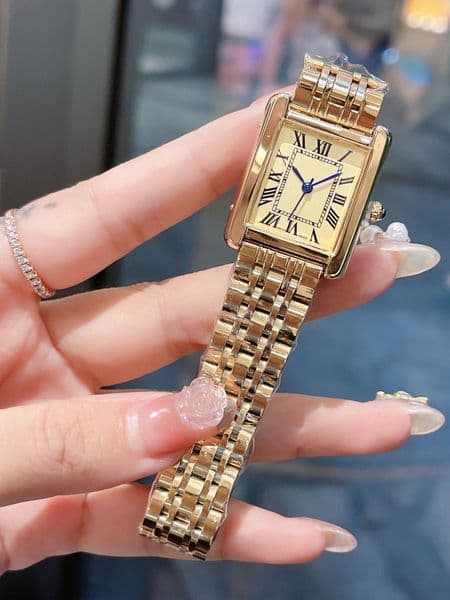 Luxury Watch Womens TANKity Watch Square Watches Diamond Premium Quartz Movement Stainless Steel Bracelet Sapphire Glass Waterproof women Watches 63