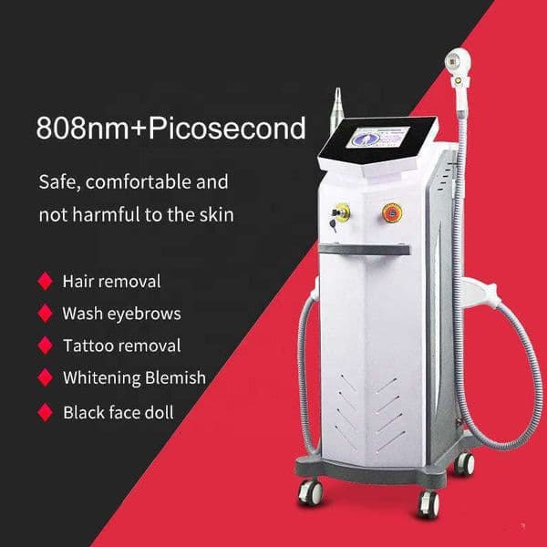 20 Million Snews Diode Laser Hair Removal Whole Body 808 Machine Tattoo/Eyebrows/Eyeliner Washing Nd Yag Instrument Skin Rejuvenation Face Firming 2 Handles Salo