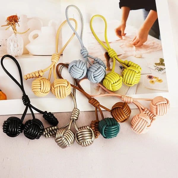 ner Bag Korean Trendy Snowball Pendant Handmade Woven Ball Versatile Accessories Wholesale Car Hanging Elegant Decor 260427