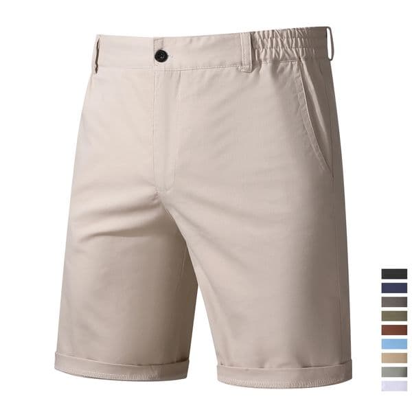 100 Cotton Men Shorts Summer Solid Color High Quality Shorts Social Beach Homme Shorts Casual Fashion Business Short Pant Men 260427