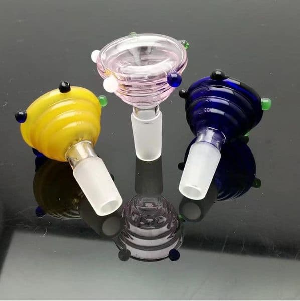 Color spiral bubble head Glass bongs Oil Burner Glass Water Pipes Oil Rigs Smoking Free