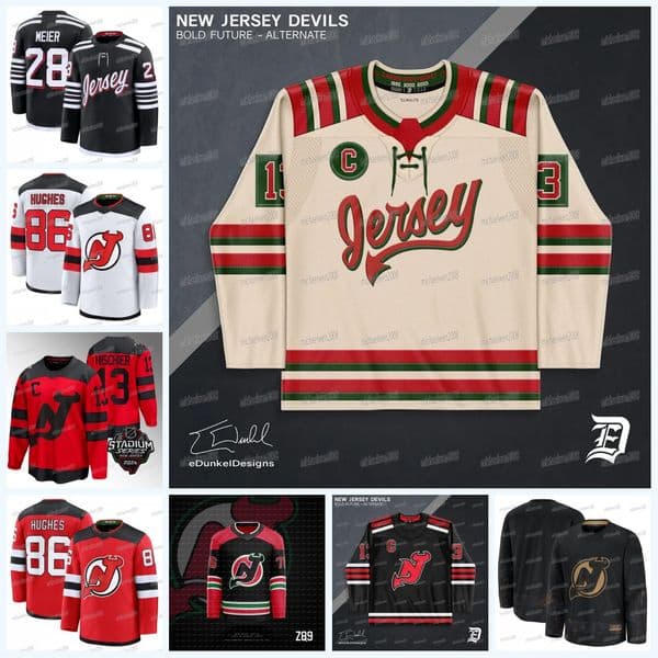 Devils 2026 Hockey Jersey Jack Hughes Nico Hischier Dawson Mercer Marc McLaughlin Jesper Bratt Paul Cotter Timo Meier Stefan Noesen Luke Hughes Simon Nemec 12