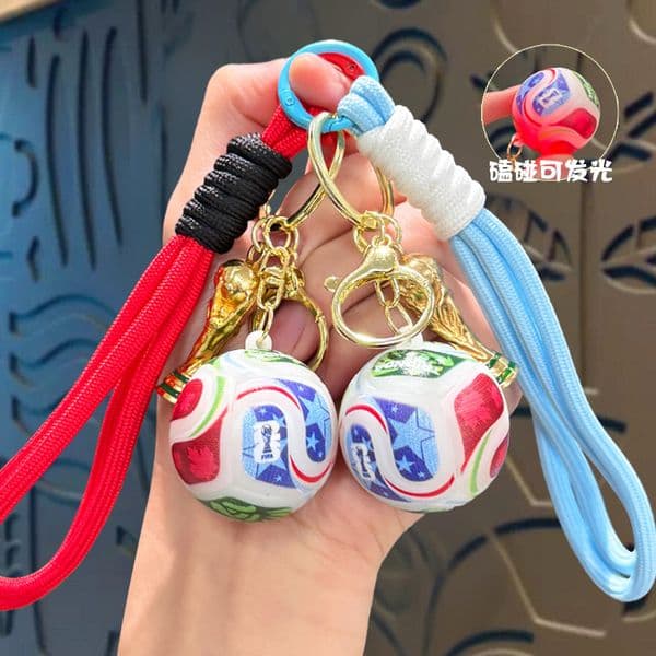 Leather Sports Ball Keychains Football Basketball Baseball World Cup Charms Bag Decor Gifts