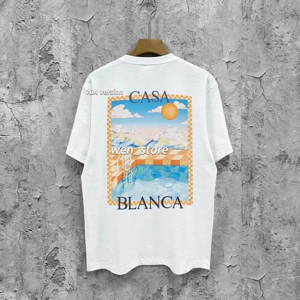 Designer casablancamen T Shirts High Quality Fashion casablancalys Short Sleeve Camicia Luxury Mens Women Casual Casablancamen Clothing Tee Top Clothes b7a
