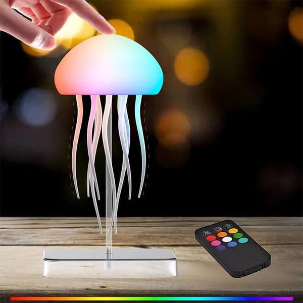 LED Jellyfish Lamp with 9 Tentacles 2 Working Modes Ultra Long Battery Life Colour Gradient Light Effects Remote Control 260429