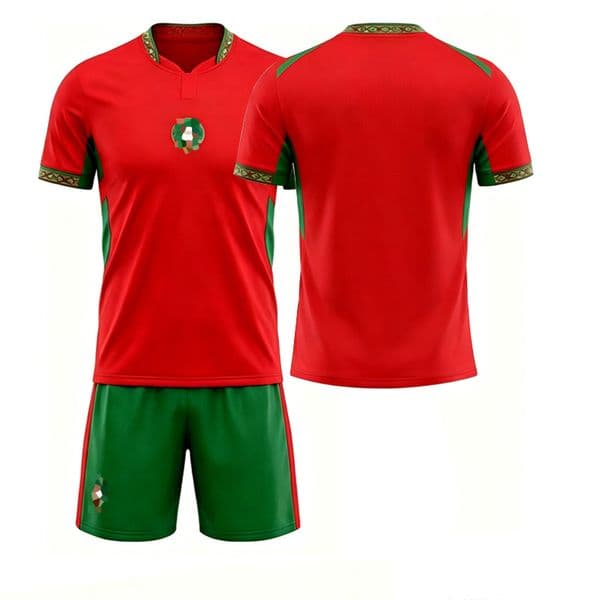 2026 World Cup Morocco Home Jersey Set 2 Hakim Achraf 10 Brahim Diaz Football Uniform Quick Dry Breathable Adult Kids National Team Soccer Jersey Suit