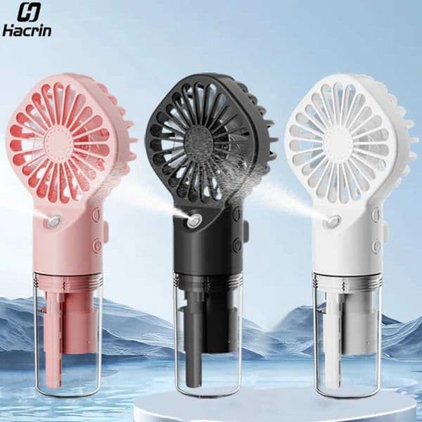 Portable Humidifier Fan Mini Handheld Mist Fan Portable USB Rechargeable Handheld Fan with Humidifier Mini Water Spray Hand Fan L2604291