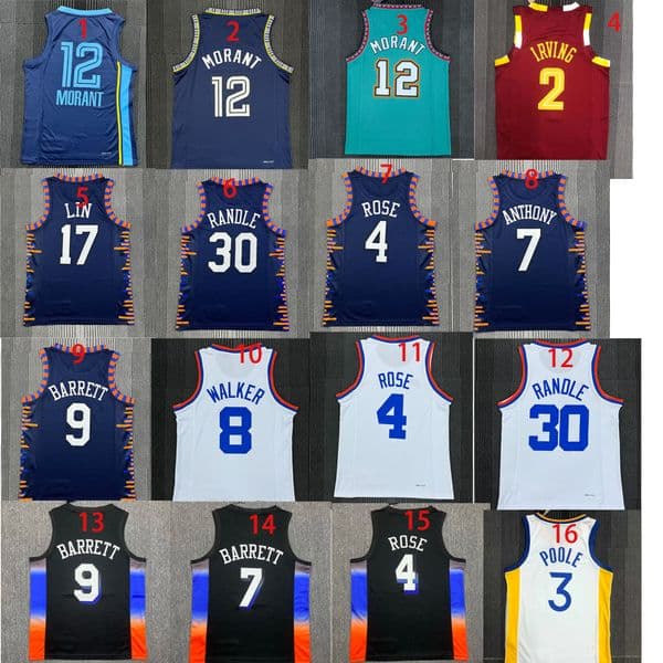 Men Basketball Jersey Stephen Curry Luka Doncic Jalen Brunson Wembanyama Kon Knueppel LaMelo Ball Ja Morant Allen Iverson Tatum Maxey Durant