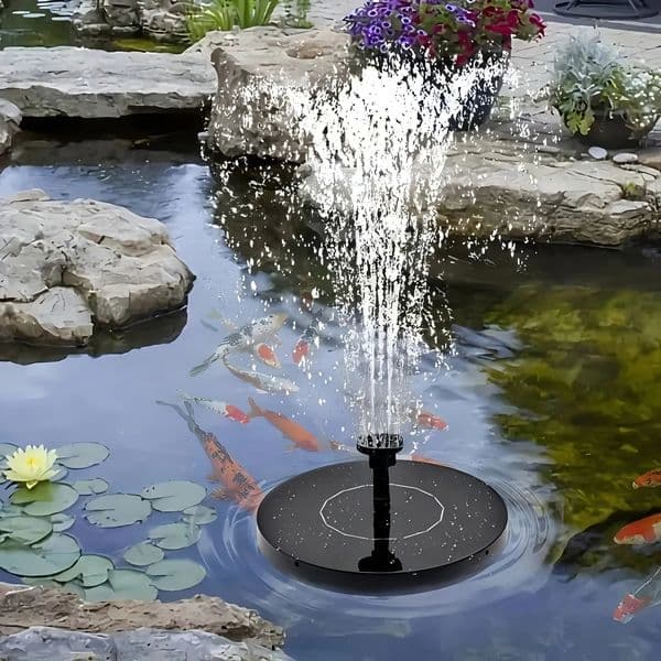 Circular Solar Fountain Pump Outdoor Swimming Pool Mini Floating Garden Courtyard Water Landscape Decoration 260428
