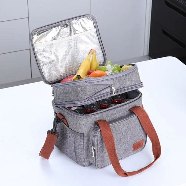 2026 Double Layer Oxford Cloth Aluminum Foil Insulated Bag For Women Men Portable Tote Cooler Lunch Box Student Bento Handbag Free Shipping Shipping A