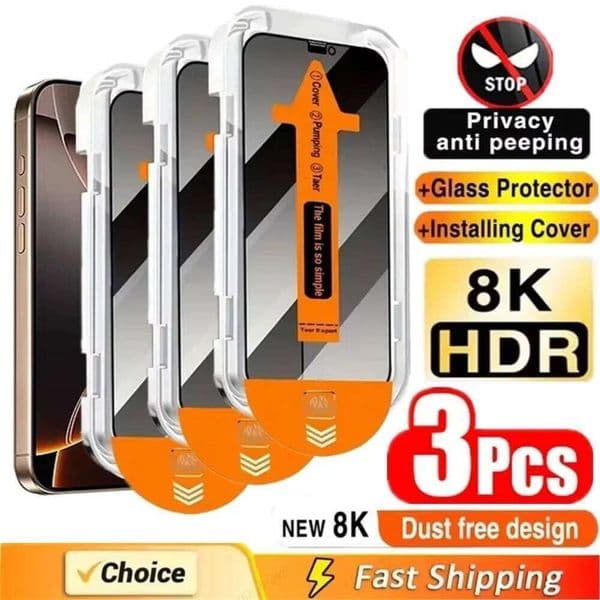 3Pcs Oleophobic Coating Dust Free Installation Protector For IPhone 13 14 11 12 15 16 17Pro Max 17Air Privacy Screen Film 26L0429
