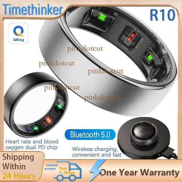 R10 Waterproof Ring Men Women Health & Sleep Monitor Smart Rings Multi-sport Modes QRing APP