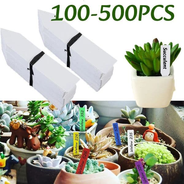 100500pc Plant Sign Tags Markers Plants Pot Identification Labels Reusable Classification Marker Card Nursery Garden Stake 260429