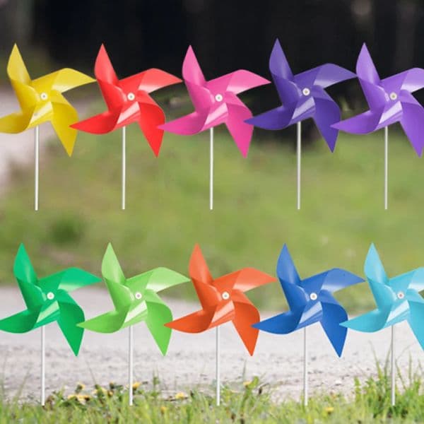 1050pcs Colorful Plastic Windmill 4 Leaves Pinwheels Outdoor Handmade DIY Decorational Pinwheel for Yard and Garden TMZ 260429