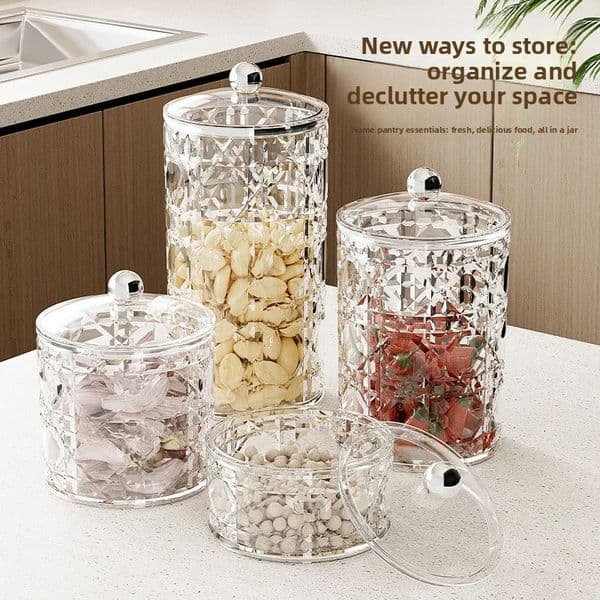 2Piece Airtight Food Storage Containers for Kitchen Ce Nuts Spices Grains Dried Fruit Plastic Sealed Canisters with Lids 260428