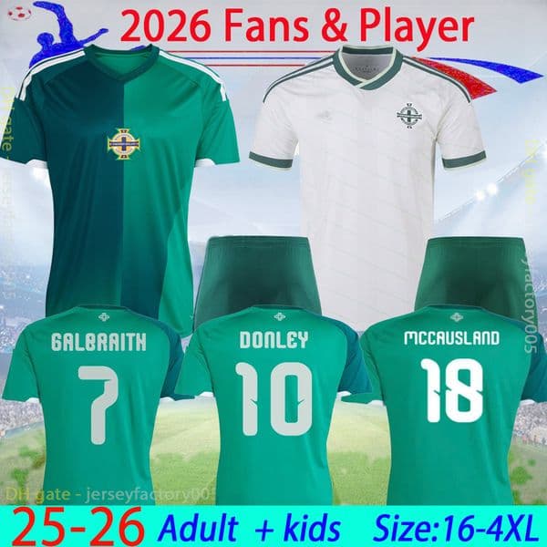 Northern Ireland 2026 World Cup soccer jersey Home away training uniform Fans player mens kids football kit shirt uniforms green 16-4XL