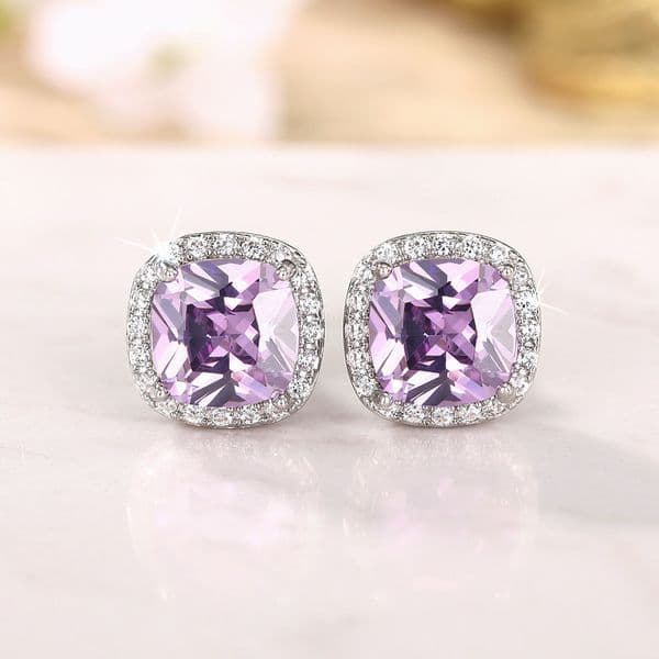 Luxury designer stud for women men Rainbow Multicolored Cubic Zirconia Halo Stud Earrings Trend Premium Lady Daily Wear Jewelry