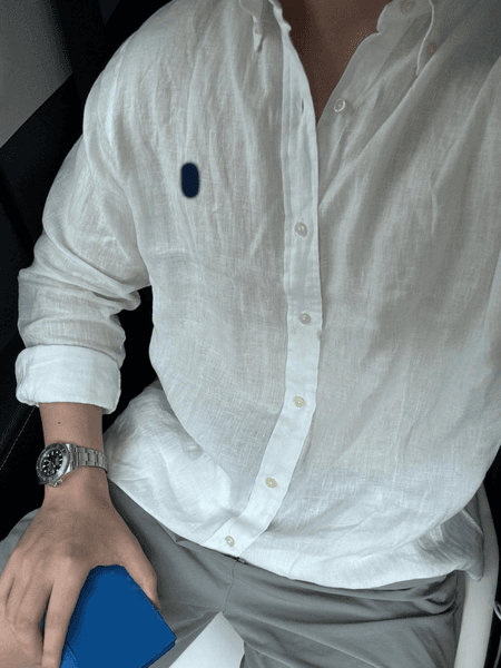 Men's Casual Embroidery Shirts Jacket 2025 Loose Long Sleeved Linen Shirts Tops For Men Women Solid Color T-Shirts