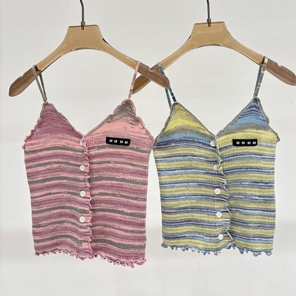 Women Fresh Green Singlets Slim Fit Sexy V Neck Letter Vests Summmer Vacation Knit Tees for Women