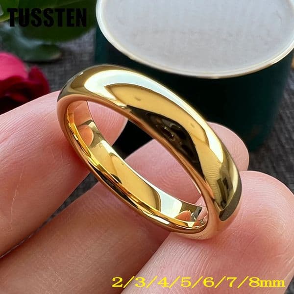 Drop TUSSTEN 2-10MM Men Women Ring Tungsten Wedding Band Domed Polished Comfort Fit 260429