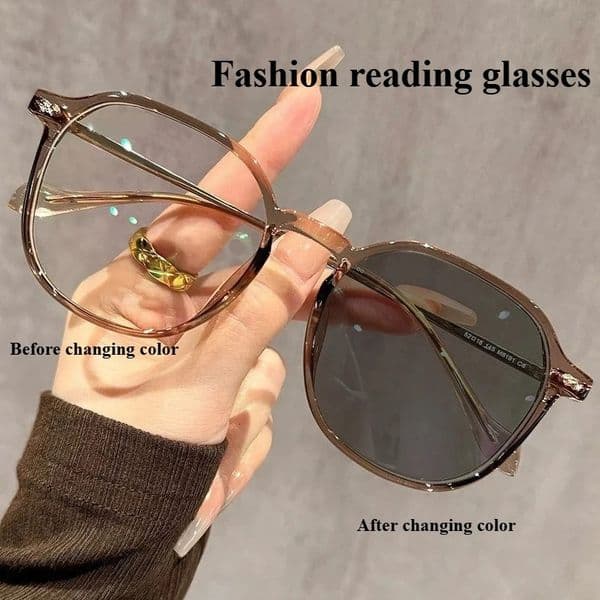 Fashion Trend Reading Glasses Pochromic Womens Anti Blue Light Versatile Large Frame Flower 260429