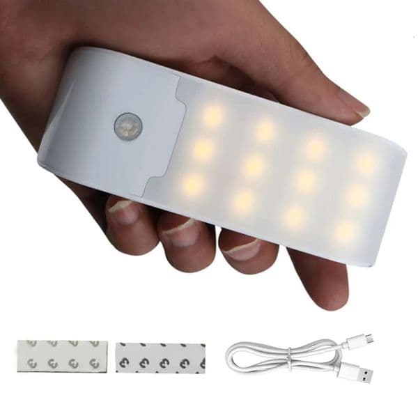 12LED Night Light Motion Sensor Rechargeable USB LED Lamp for Corridor Bathroom Closet Kitchen Under Cabinet High Brightness 260429