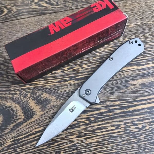 KS 3870 Amplitude Assisted Flipper Knife 8Cr13Mov Blade 420 Steel Gray Handle Self-defense Utility Hunting Folding Knife thumbnail 2
