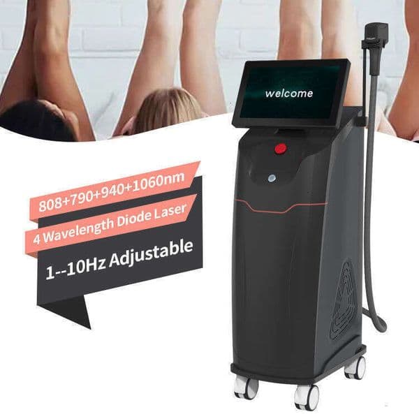 New Upgrade Diode Laser Hair Removal 808 790 940 1060 4 Wavelength Ice Depilation Pain-Free Skin Rejuvenation Big Spot Size Diode Laser Machin