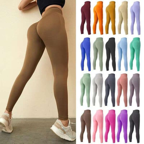 22 new colors Yoga leggings Pants seamless nude-feel no-trace peach butt yoga pants for women high-waisted quick-dry tight-fitting V-waist fitness leggings