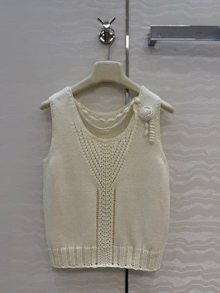 Milan Runway Women's Knits 2026 New Spring Summer O Neck Fashion Designer Tees Brand Same Style Tops 0429-3
