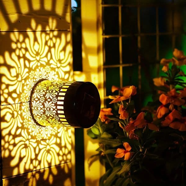 Solar Peony Wall Lamps 12Pack Hollow n Outdoor Garden Decor Light Iron Yard Party Gift for Festive Settings 260429