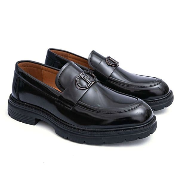 Spring New Pointed Toe British Fashion Trend Breathable Casual Patent Leather Men's Shoes