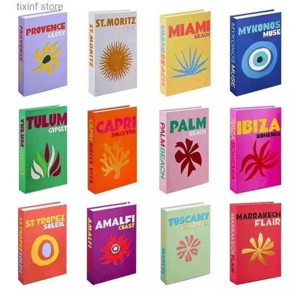 2026 Decorative Objects Figurines Travel Series Fake Book Coffee Table Living Fashion Prop Books Home Decoration Model Room Free Shipping Shipping A