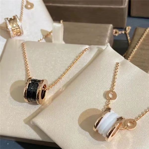 gold necklace pendant Necklace men jewelry Spring ceramics circle 18K rose gold silver gold chains for women tennis necklaces luxury jewelrys woman party gift