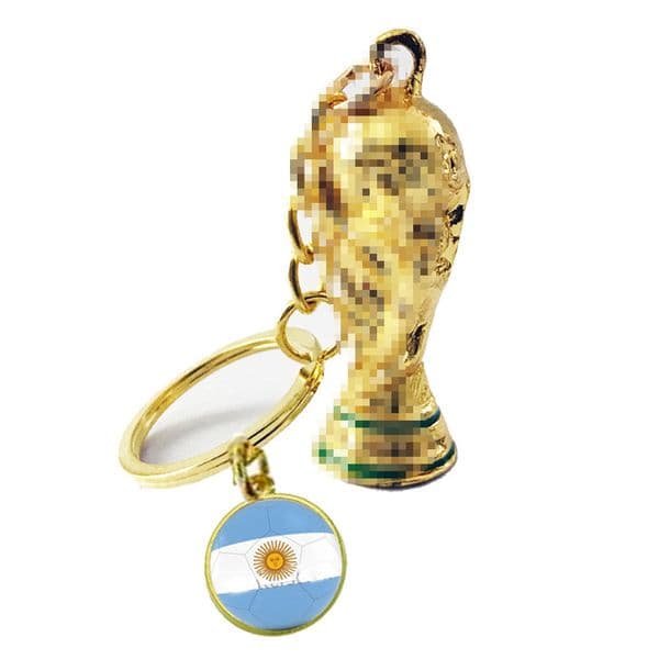 Soccer Fanatic's Must-Have: Authentic Championship Trophy Keyring Accessory Collection