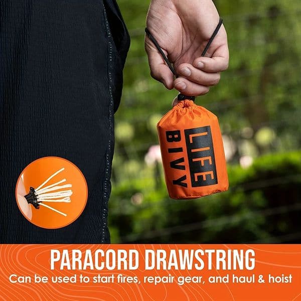 Emergency survival Sleeping bag Warm Bivy Used as emergency sleeping Mylar blanket 260429