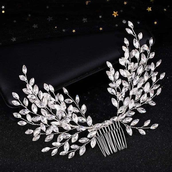 Luxury Crystal For Women Bride Rhinestone Bridal Wedding Hair Accessories Jewelry Comb Headband Tiara