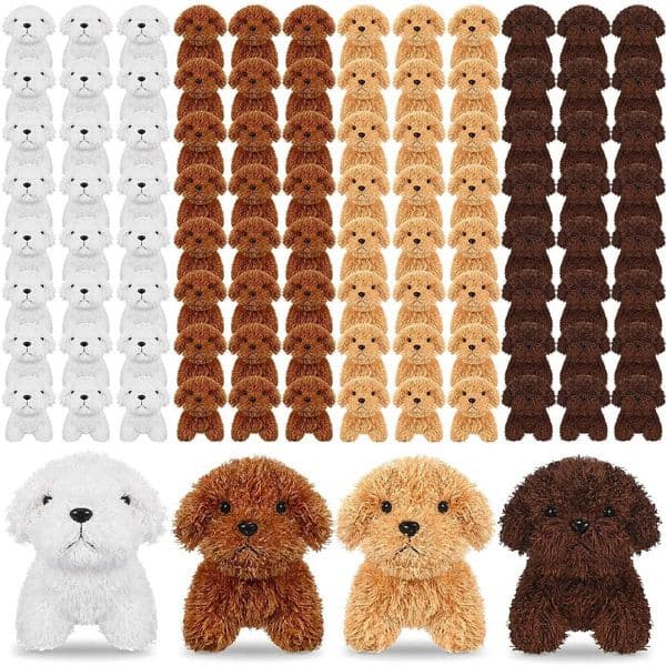Teddy Dog Plush Toys 472 Inch Stuffed Puppy Dogs Mini Plush Dogs for Adopt a Puppy Party Favors Christmas Baby Shower Birthday W260428