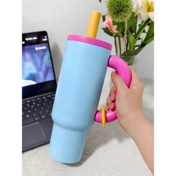 304 Stainless Steel Straw Insulated Ice Cup Thick Portable Handle Design for Trendy 40OZ Insulated Cup Outdoor TravelT260429