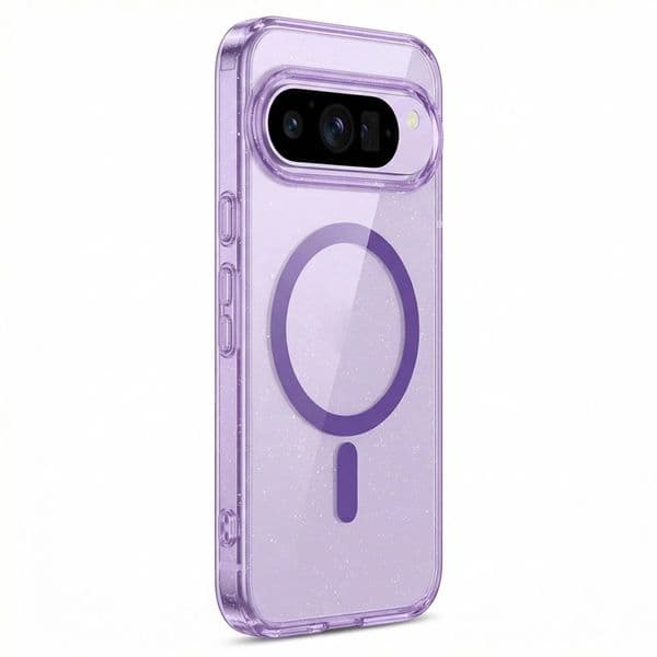 Applicable to Google Pixel 10a magnetic phone case, Google Pixel 9 Pro starry flash powder transparent protective cover