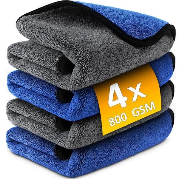 14pcs Microfiber Car Washing Towel Soft Quick Drying Windows Mirrors Wiping Rags Home Double Layer Cleaning Cloths 500GSM 260429