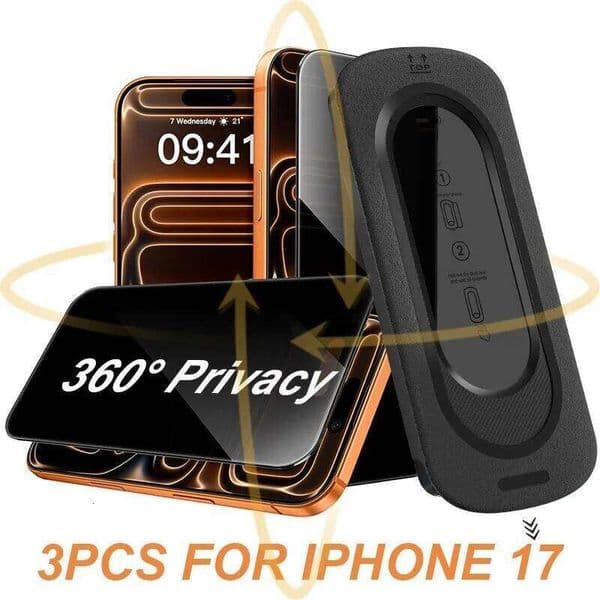 360 Degree Privacy Screen Protector for iPhone Pro Max AIR 17 PRO 16ProAnti-Spy Tempered Glass Film with Easy Installation 26L0429